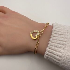 Heart dainty chain bracelet